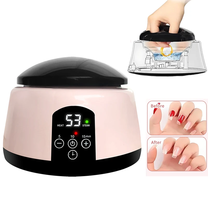 Electric Steam Gel Nail Polish Remover Gel Polishing Quickly Remover With Timer & Temperature for Gel、Acrylic Nails and Nail Tip