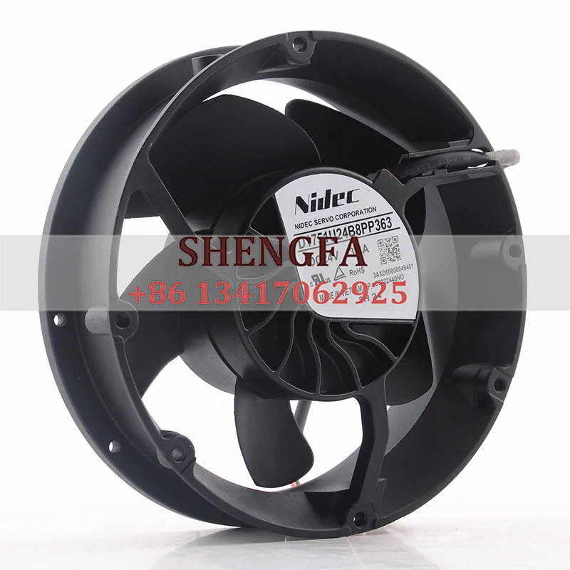 Original Japão 12V 24V DC24V 3.4A EC AC 17CM 172X150X51MM 17251 inversor de alto volume de ar de 4 fios D1751U24B8PP363 ventilador de refrigeração