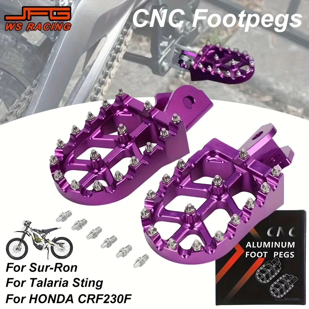 

Dirt Bike Foot Pegs 7075 Aluminum CNC Footpegs Pedals Rests for Surron Light Bee X And S/E Ride Pro SS/CRF150F CRF230F