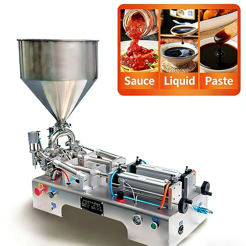Single-head Paste Pneumatic Horizontal Filling Machine Honey Sauce Laundry Detergent Cosmetics Liquid Packing Equipment