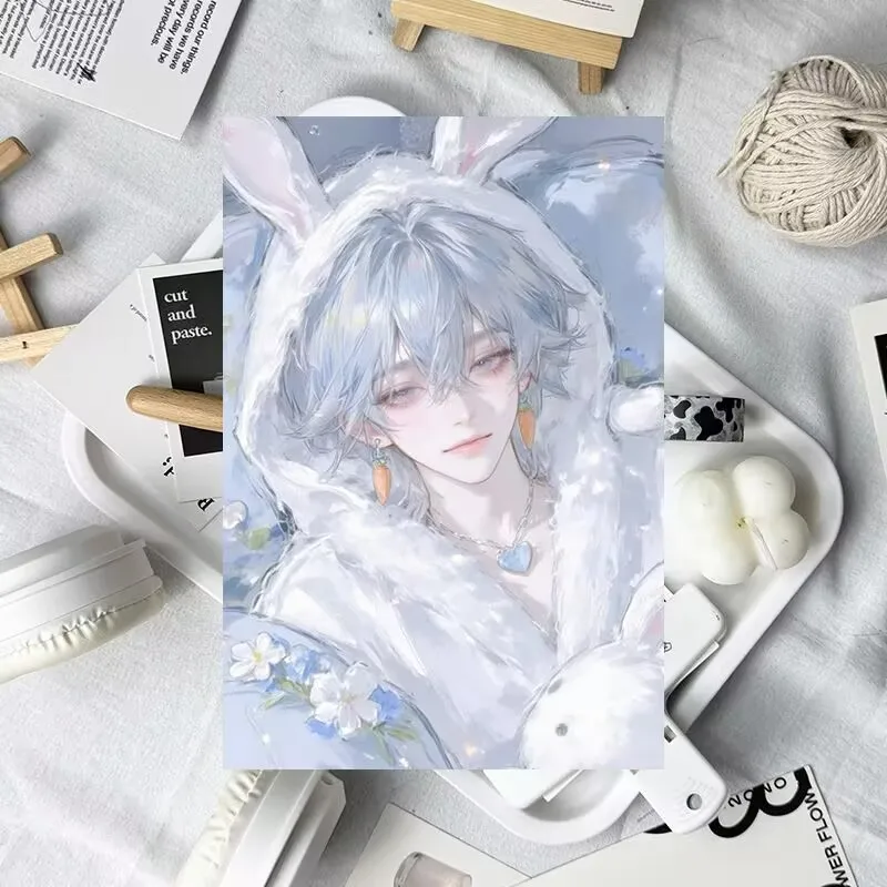 Новая игра «Шэнь Син Хуэй» «Глубокий космос», периферийные устройства в стиле аниме, маленькая открытка с кроличьими ушками, самодельные маленькие открытки, открытка