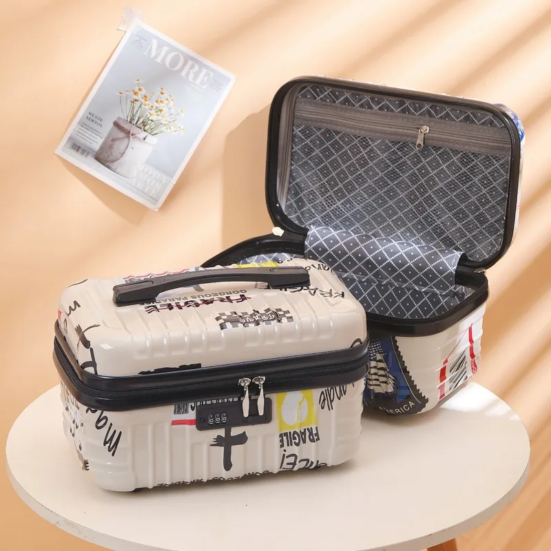 Mini Travel Luggage Makeup Box Lightweight Waterproof Handheld Luggage Storage Box Portable Small Boarding Case 16 inches