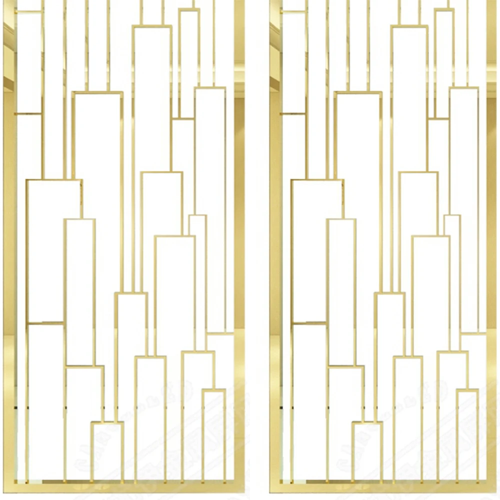 

Hotel Restaurant Gold Stainless Steel Room Floor To Ceiling Living Screen And Room Divider