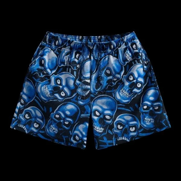 

Summer Hot-selling New Men's Shorts Skull Graphic 3D Printed Swimming Pants Hawaiian Shorts Quick-drying CasualBeach Shorts