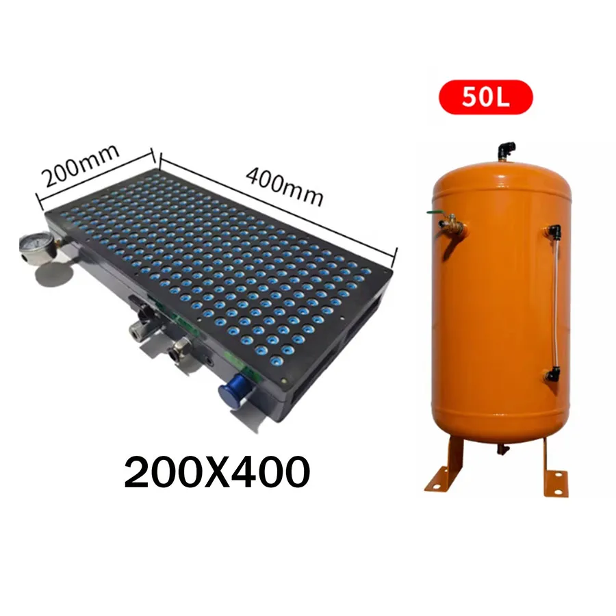 CNC multi-point vacuum suction cup CNC industrial strong non sealing strip porous vacuum suction cup 50L drainage tank