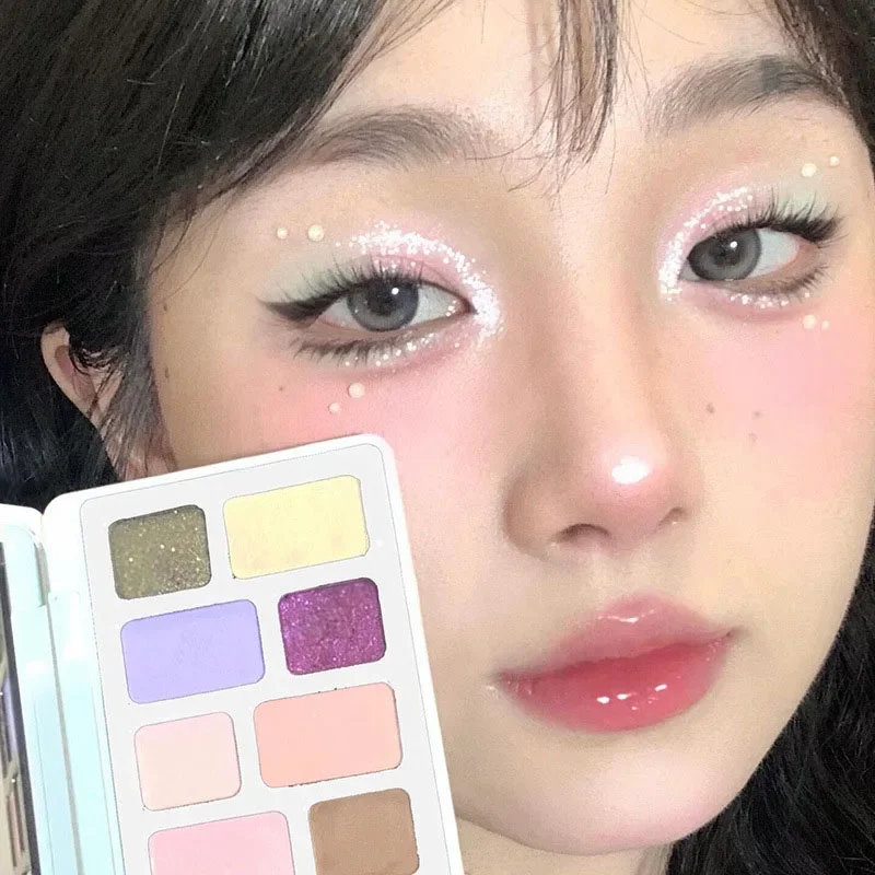 Chameleon brokatowa paleta cieni do powiek fajny niebieski zielony błyszczący cień do powiek matowy trwały wodoodporny pigment do oczu Korea produkty do makijażu