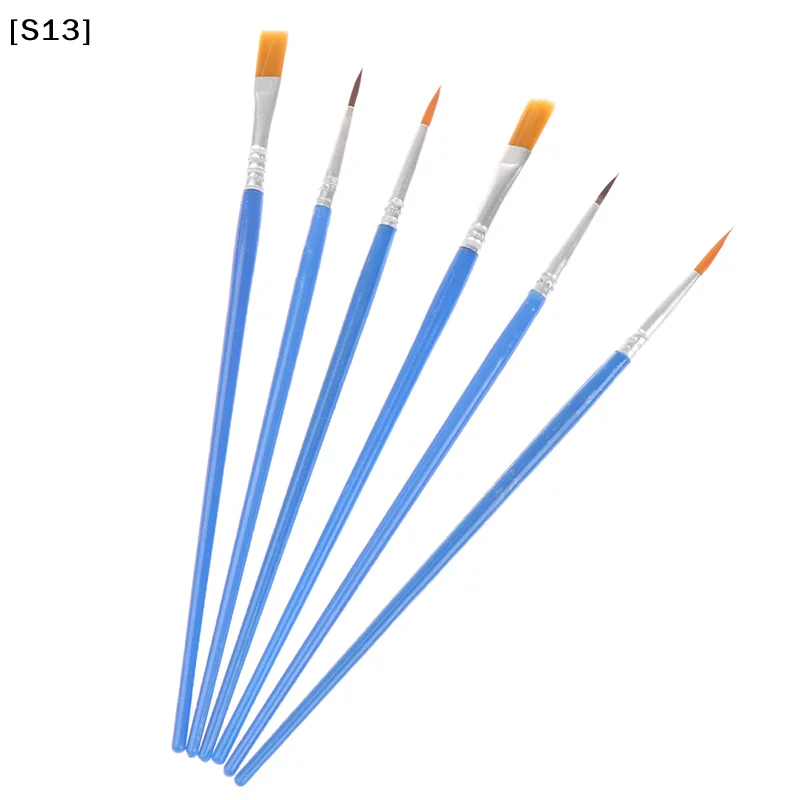 

50Pcs Flat Paint Brushes with Nylon Hair mall Brush Bulk for Detail Painting[S13]