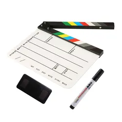 Director Video Scene Clapperboard TV Movie Film Action Clapper Board Film Action Photographic Prop with Pen Eraser