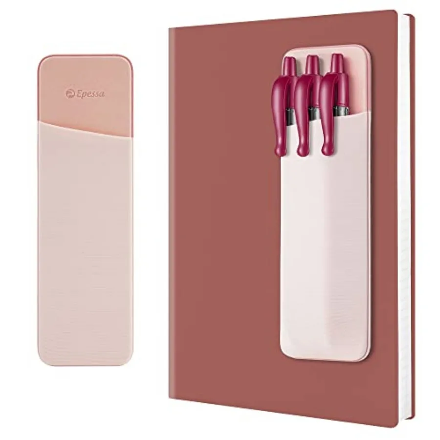 

Stick-On Pen Holder for Notebook, Adhesive Pencil Sleeve Pouch for Hardcover Journals, Planners, Notebooks, Reusable Pen Pocket