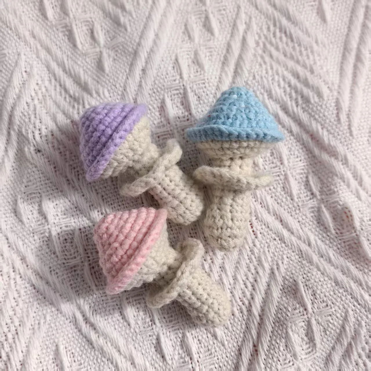 Handgemachte Pilze Niedliche Gehäkelte Pilzanhänger Gestrickte Gemüseanhänger Raumdekoration – Detail 4