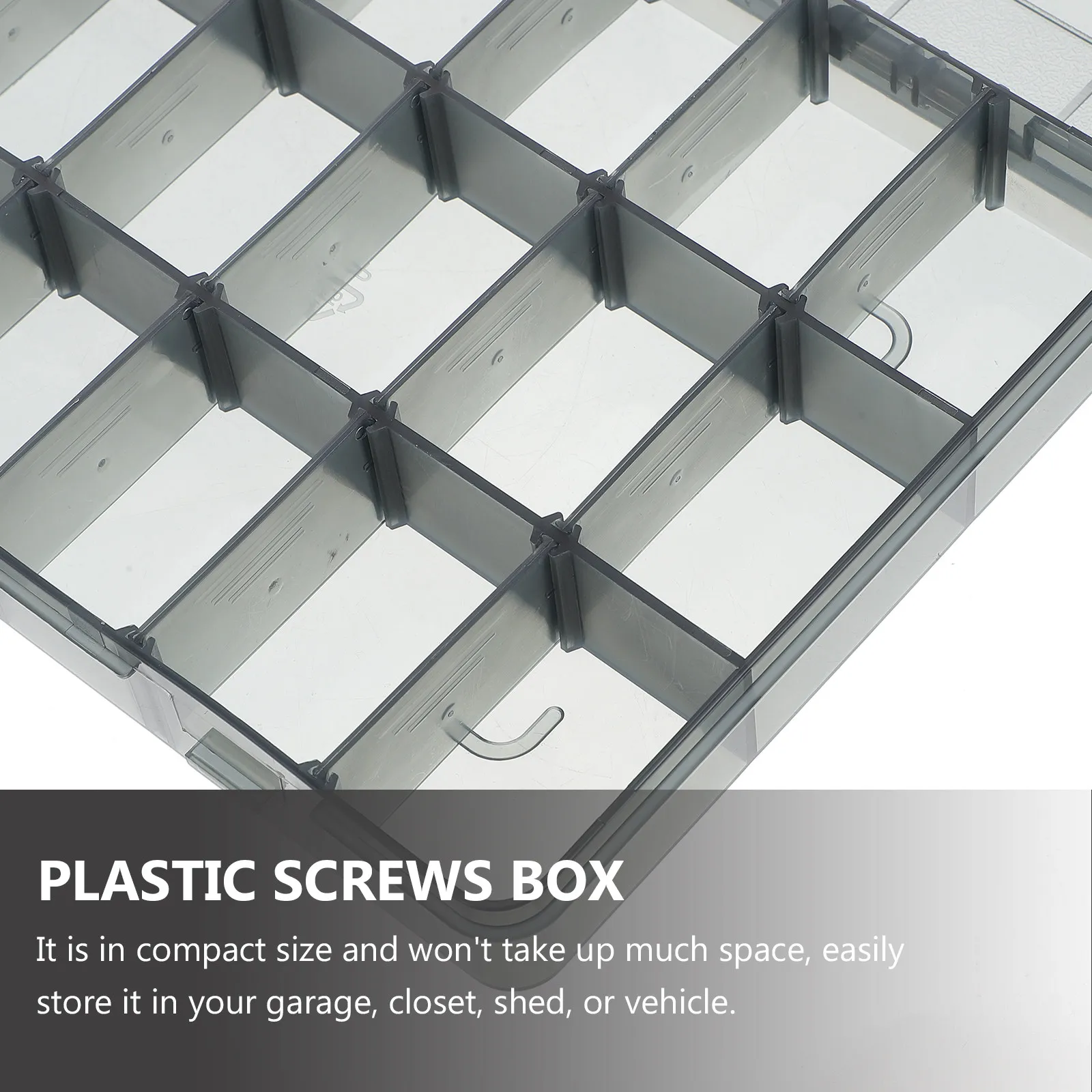 

Plastic Parts Storage Box Portable Tools Organizer Box Multi Compartment Transparent Lid Handle Small Parts Screws Hardware Case