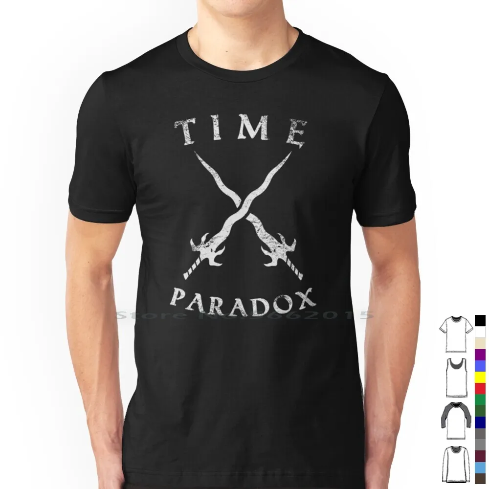 Time Paradox Reaver Blade T Shirt 100% Cotton Soul Reaver Kain Blade Legacy Omen Nosgoth Razielim Crossed Swords Moebius