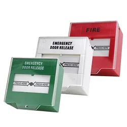 Fire Emergency Glass Resettable Emergency Release Exit Fire Alarm switch Door Release Urgent Button Release Switch With Cover