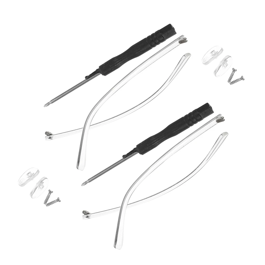 

2 Pairs Glasses Arms Replacement Universal Fit Vintage Design Comfortable Anti Slip Nose Pads Eyeglass Repair Kit Temple