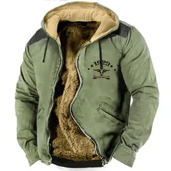 Men's Zipper Hoodies CowBoy Color Block Stitching Winter For Men/Women Long Sleeve Sweatshirt Jacket Outerwear Clothing