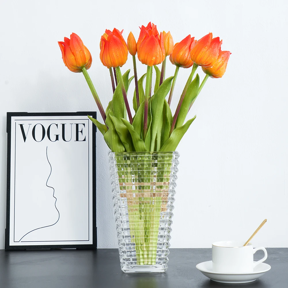 2025 New Silicone Tip Tulip Bouquet for Valentine\'s Day Wedding Decoration Fake Flowers Indoor Outdoor Home Garden Decoration
