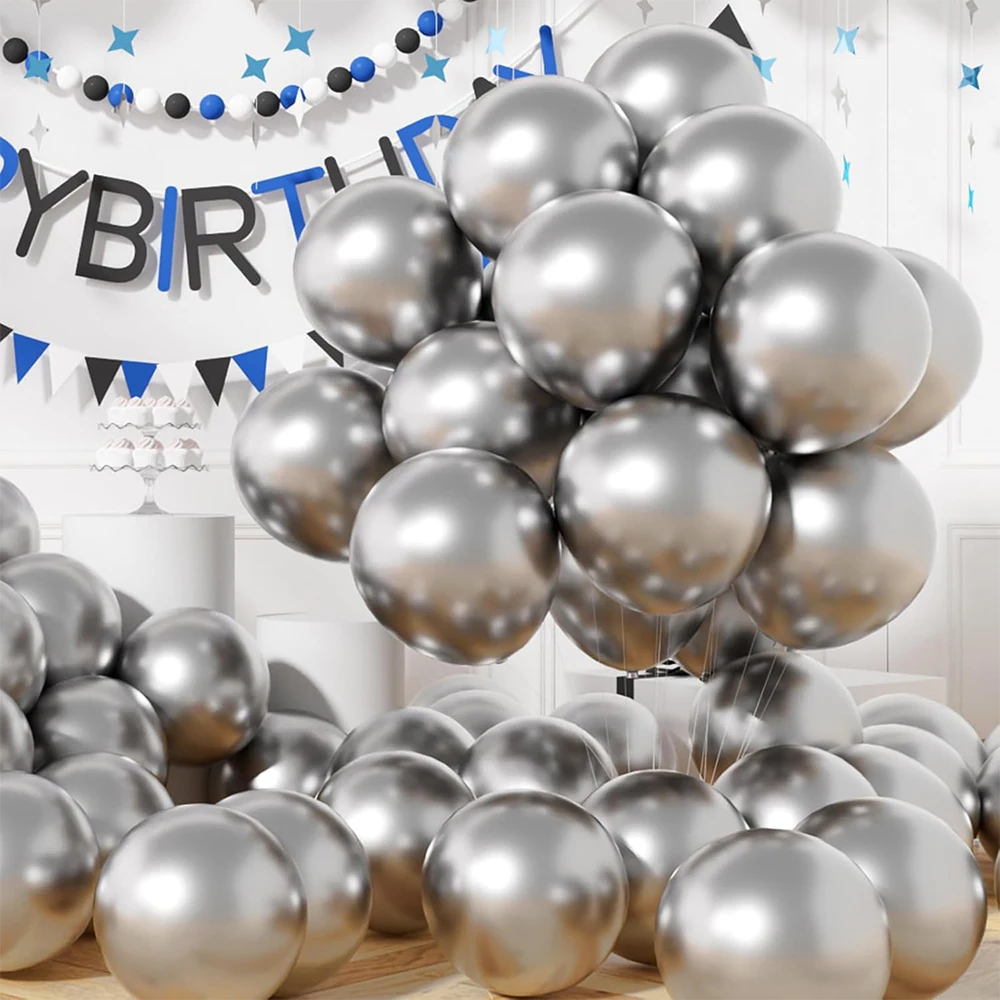 10inch Metallic Balloon 10/20/50pcs Gold Silver Mix Balloons Happy Birthday Decorations Wedding Globos Party Supplies Graduation