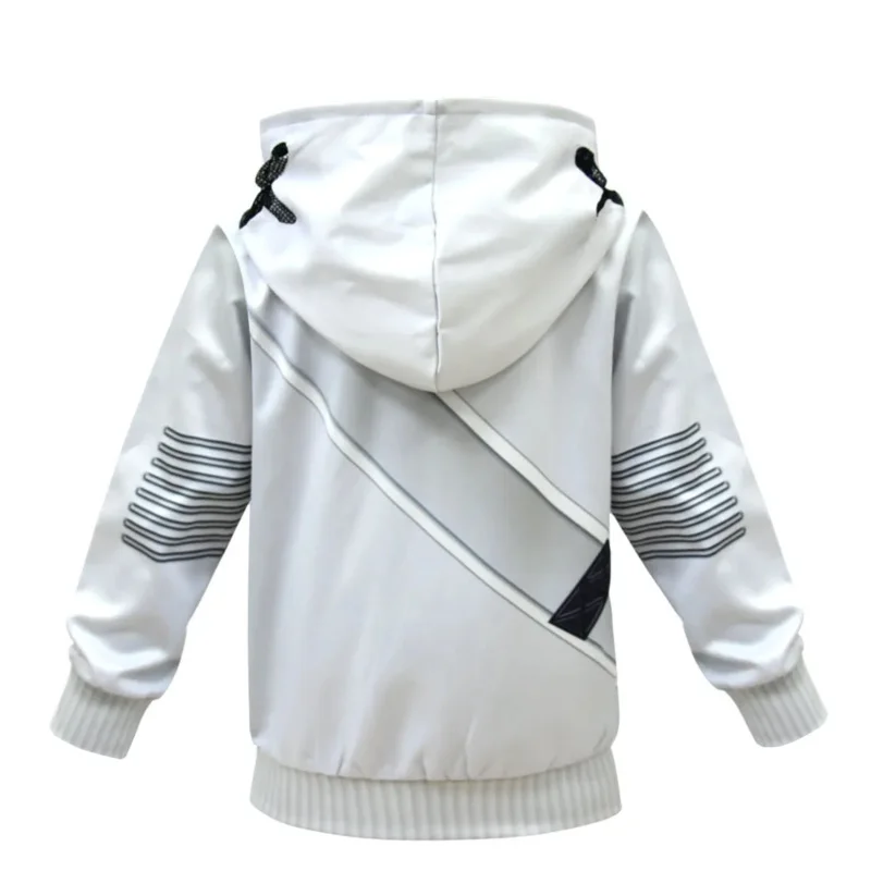 Costume cosplay per bambini Costume da DJ Costume cosplay per ragazzi Abito bianco con stampa 3D Pulover Costume da festa di Halloween