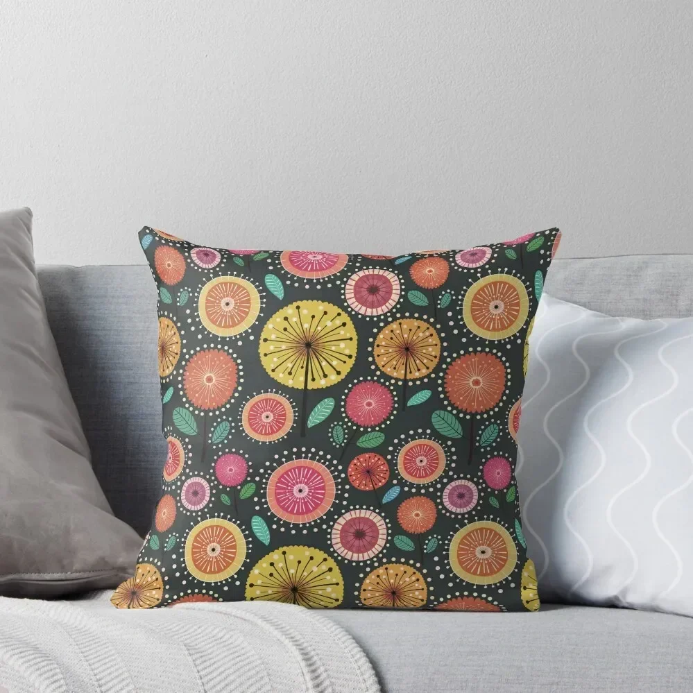

Boho Scandi Folk Flower Dandelions Throw Pillow Decorative Cushion Decorative Cushions For Luxury Sofa ornamental pillows pillow