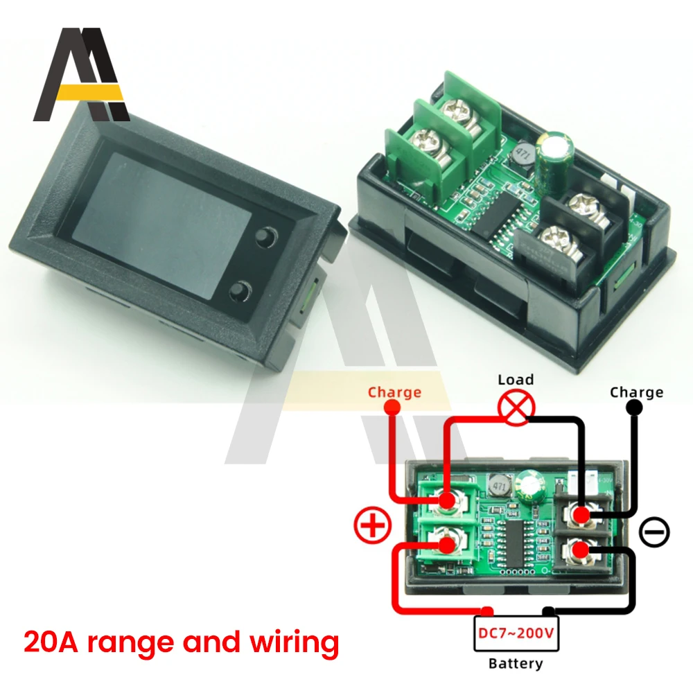 Bidirectional Coulomb Meter DC7-200V 20A 100A 200A 300A Voltage Current Power Capacity Electricity Temperature Time  Tester