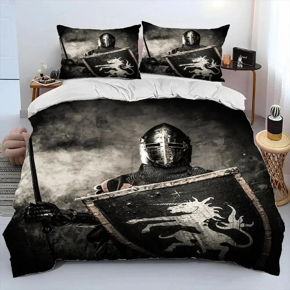 

Cavalier Knight Templar Crusaders Bedding Set Single Twin Double Queen King Cal King Size Bed Linen Set