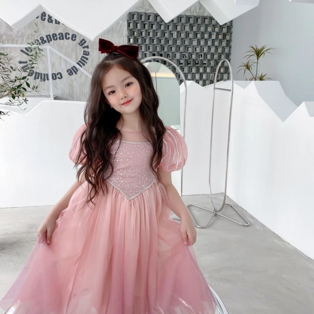Kids Summer Dress Toddler Girls Birthday Party Cosplay Girls Lace Ballet Princess Dress Spring and Autumn Ball Dress 3-12Years