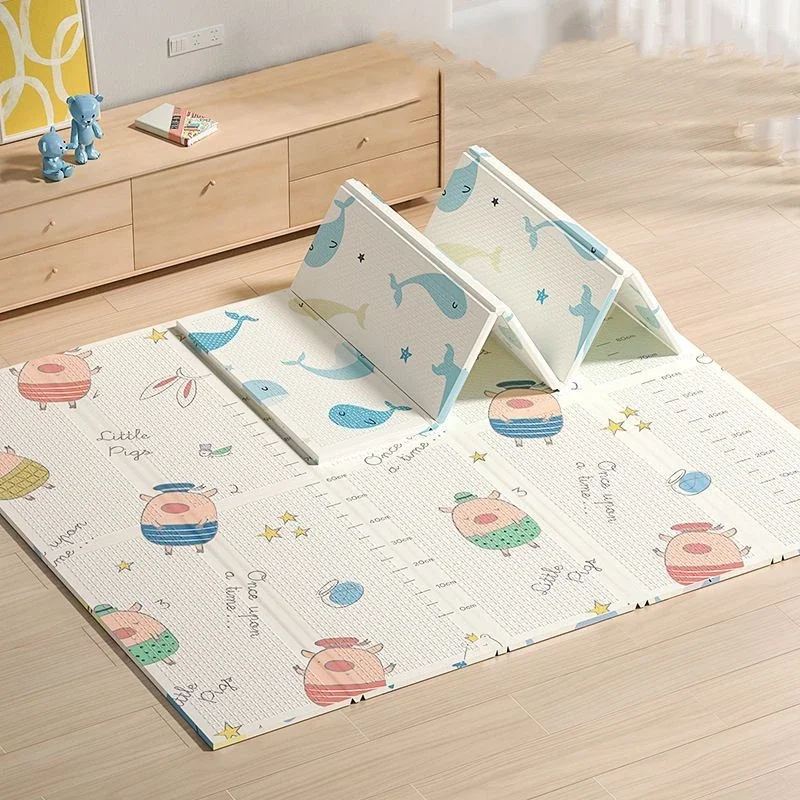 

Non-toxic Activities Mat for Baby Outdoor Camping Foldable Play Mat Double-Sided Cartoon Pattern Waterproof Carpet Easy To Carry