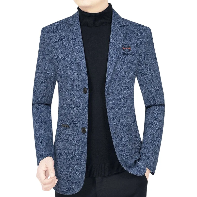 

Blazer Men's Business Gentleman Wedding Fashionable Solid Color Best Man, Slimming and Casual Middle-aged and Elderly Blazer