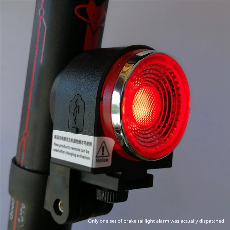 N05R Alarm Sepeda Nirkabel dengan Lampu Rem 115Db Alarm Sepeda Motor Remote Control Alarm Detektor Sepeda Anti Maling