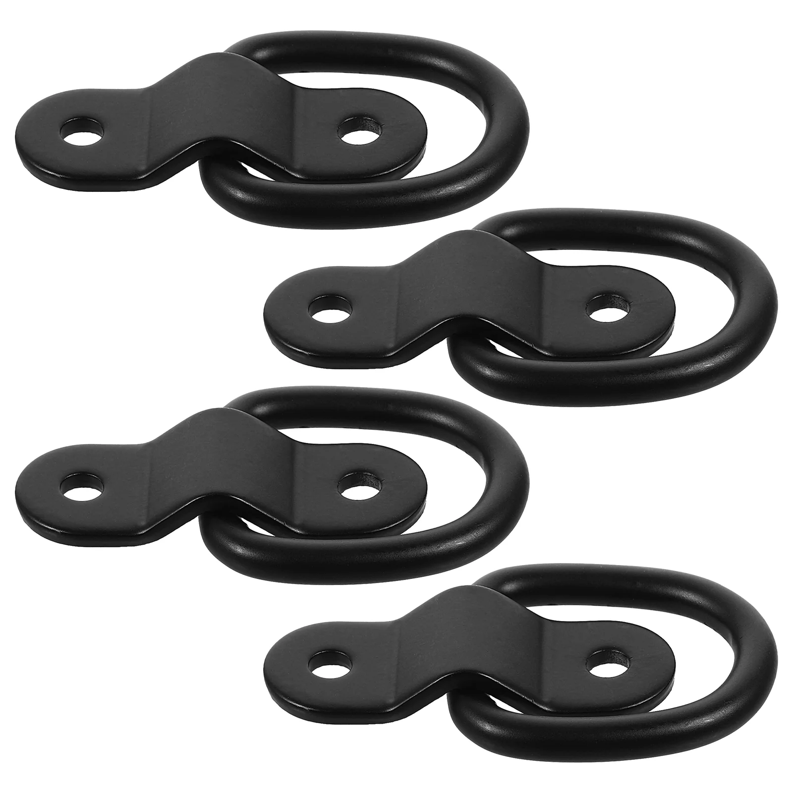 4 Pcs Trailer Pull-tab Buckle Heavy Duty Hooks Iron Car Metal Ring Tie down Anchors