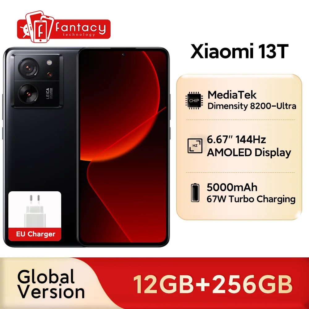 Xiaomi-Appareil photo étanche 13T, version globale, 50MP, IP68, 6.67 ", 144Hz, écran AMOLED, charge 67W, MTK Dimrespond8200-Ultra BT 5.4