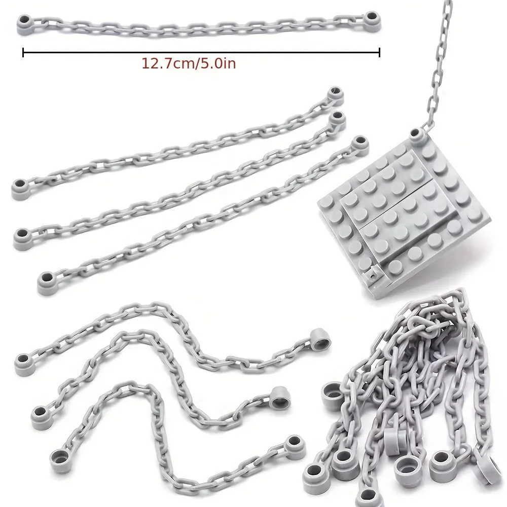 5pcs Chain 1x16 Length Building Block Accessories Moc Model Components Assembly Gifts Diy Creative Toys