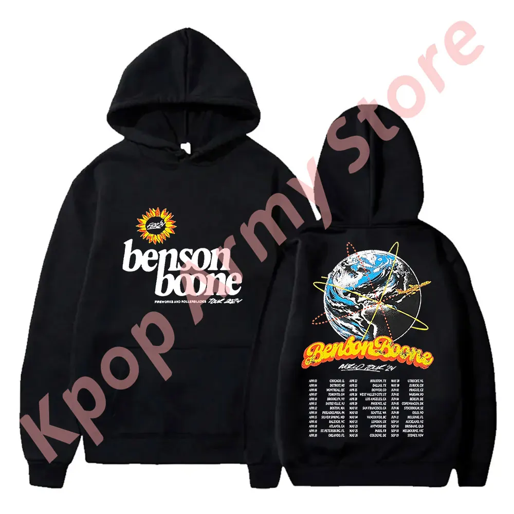 Benson Boone Fireworks and Rollerblades Tour Hoodies Women Men Fashion Casual Winter Streetwear Sweatshirts