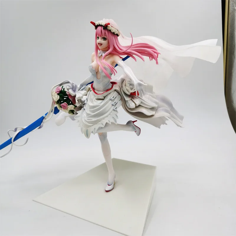 28 سنتيمتر جديد أنيمي حبيبي في فرانكس صفر اثنين فستان الزفاف kawaii أرقام Q نسخة بولي كلوريد الفينيل لعبة نموذج دمى اللعب