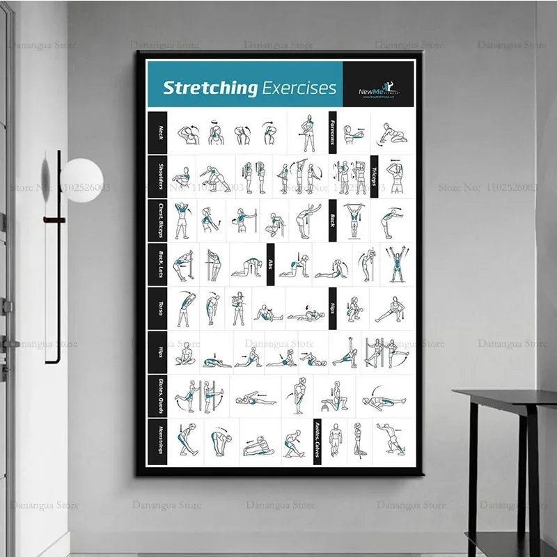 المشارك HD يطبع كمال الاجسام رياضة اليوغا اللياقة البدنية الدمبل تجريب ممارسة الرسم على لوحات القماش الجدارية صورة غرفة المعيشة ديكور المنزل #3