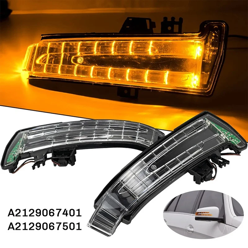 

Car Marker Turn Signal LED Light Indicator Side Mirror A2129067401, A2129067501 For Mercedes Benz W204 C204 W212