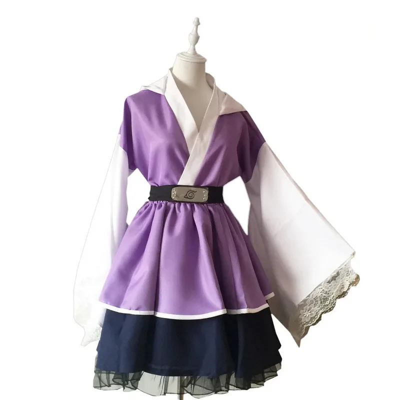 Anime Shippuden Hyuga Hinata Sex Reversion Kimono Lolita Dress Cosplay Costume Women Female Japan Style Dresses