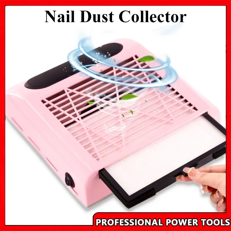 

Strong Power Nail Dust Collector Vacuum Cleaner Removable Filter Nail Extractor Fan for Nail Art Manicure Machine Tool