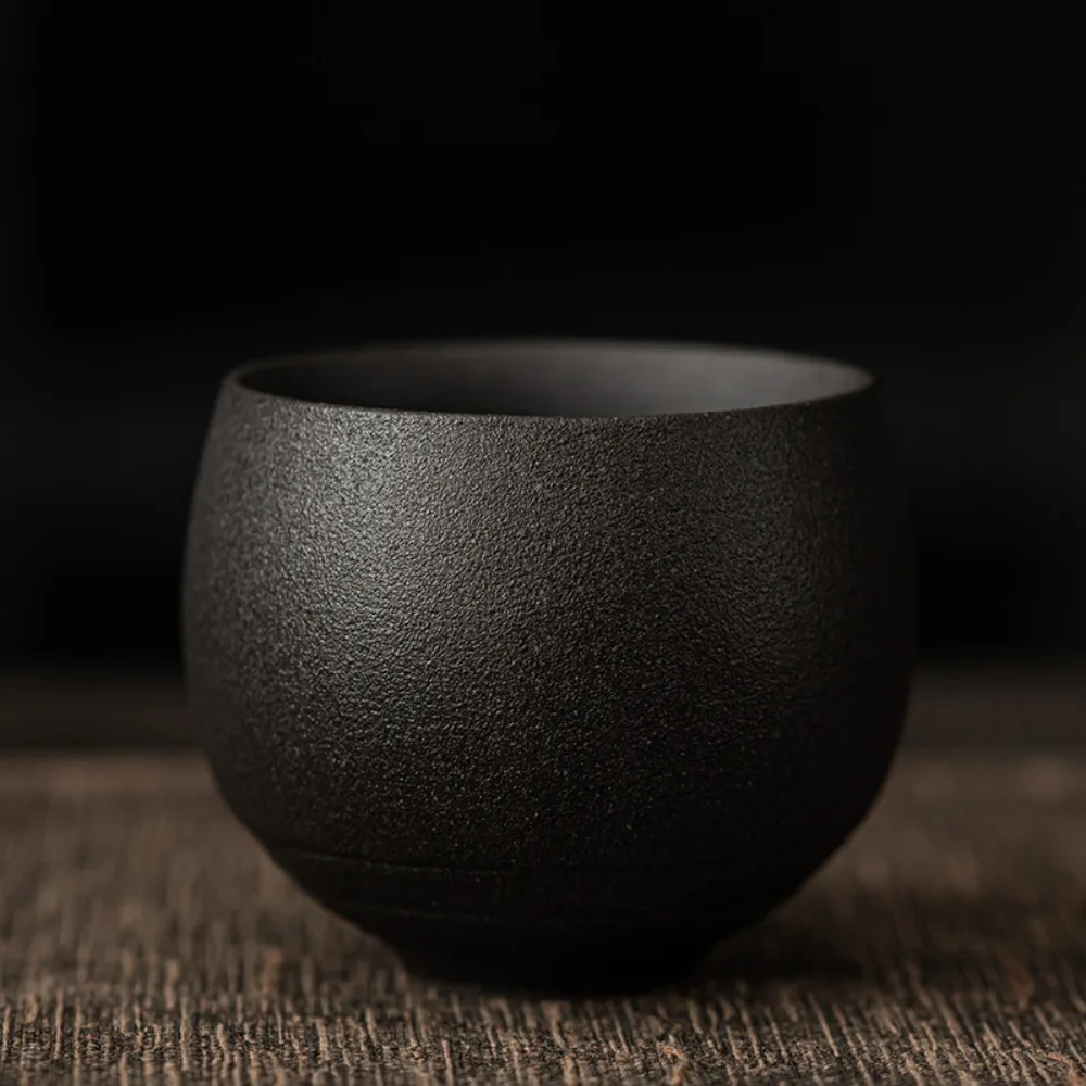 Teaware Japanese Stoneware Tea Cup 80ml Retro Master Cup Ancient Style Handmade Coffee Mug Office
