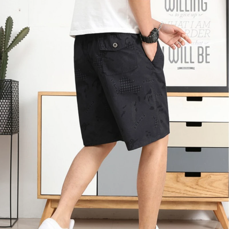 

Plus Size Men's Camouflage Shorts Streetwear Casual Cotton Summer Breathable Fitness Knee Shorts Men Sports Shorts Sweatwear 6XL