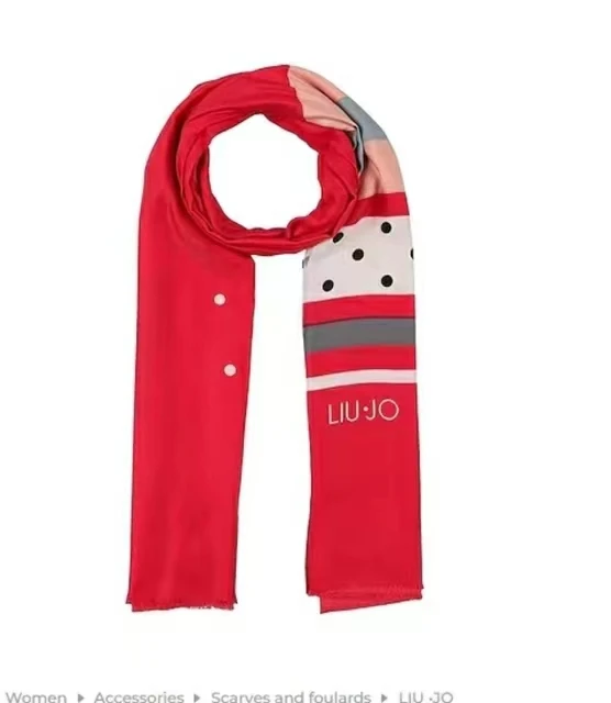 Foreign trade European beauty scarf cotton letter chain printing fashion trend warm scarf temperament shawl new product