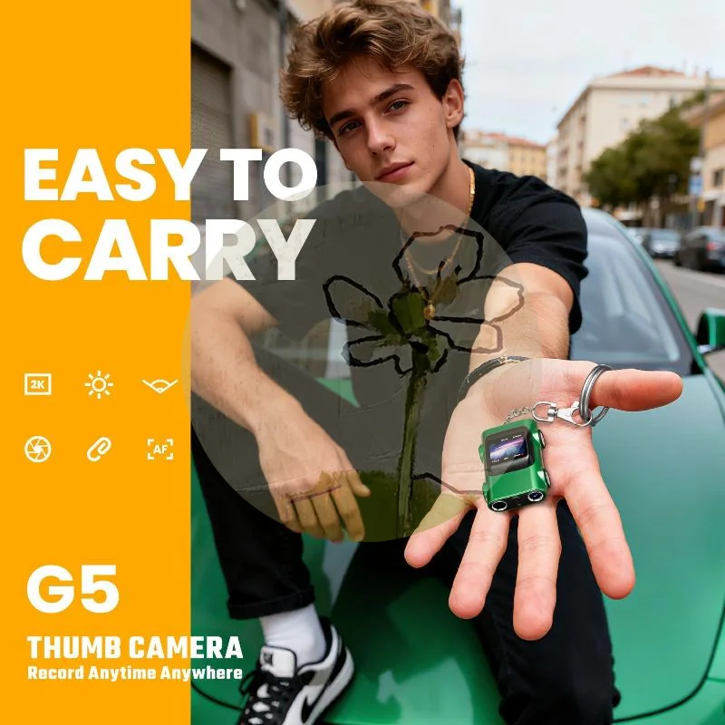 

Mini Camera New Car Design 2K HD Video Recorder 130 Degree Wide Angle Built In Flash Auto Focus Keychain Cam#