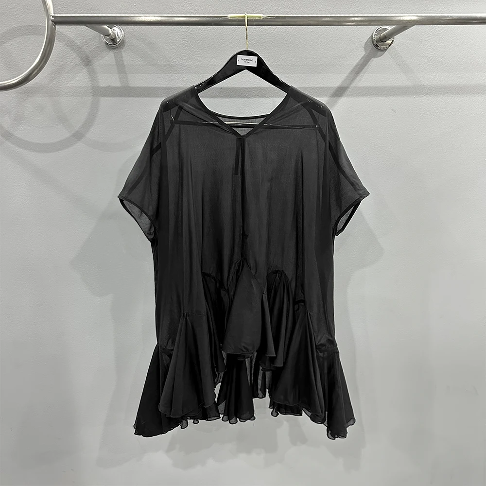 

Owen Seak Women's T Shirt Gothic High Street Bottoming Shirts Clothing Oversize Summer Black Short Sleeve Shirt