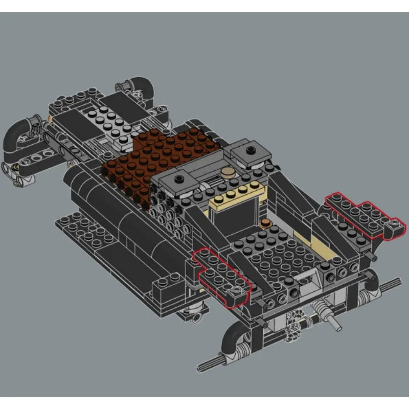 1060pcs Vintage Model T Car Building Blocks Set Technical Retro Automobile Bricks Model Toy Gift for Adults - view 4