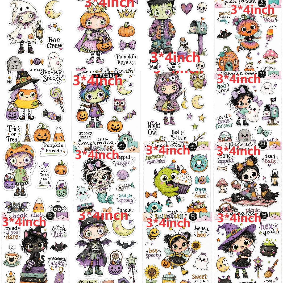 Ice Cream 2026 Neue Halloween-Mond-Stempel für DIY-Scrapbooking, Bastelarbeiten, Fotoalbum-Vorlagen und handgemachte Dekorationen