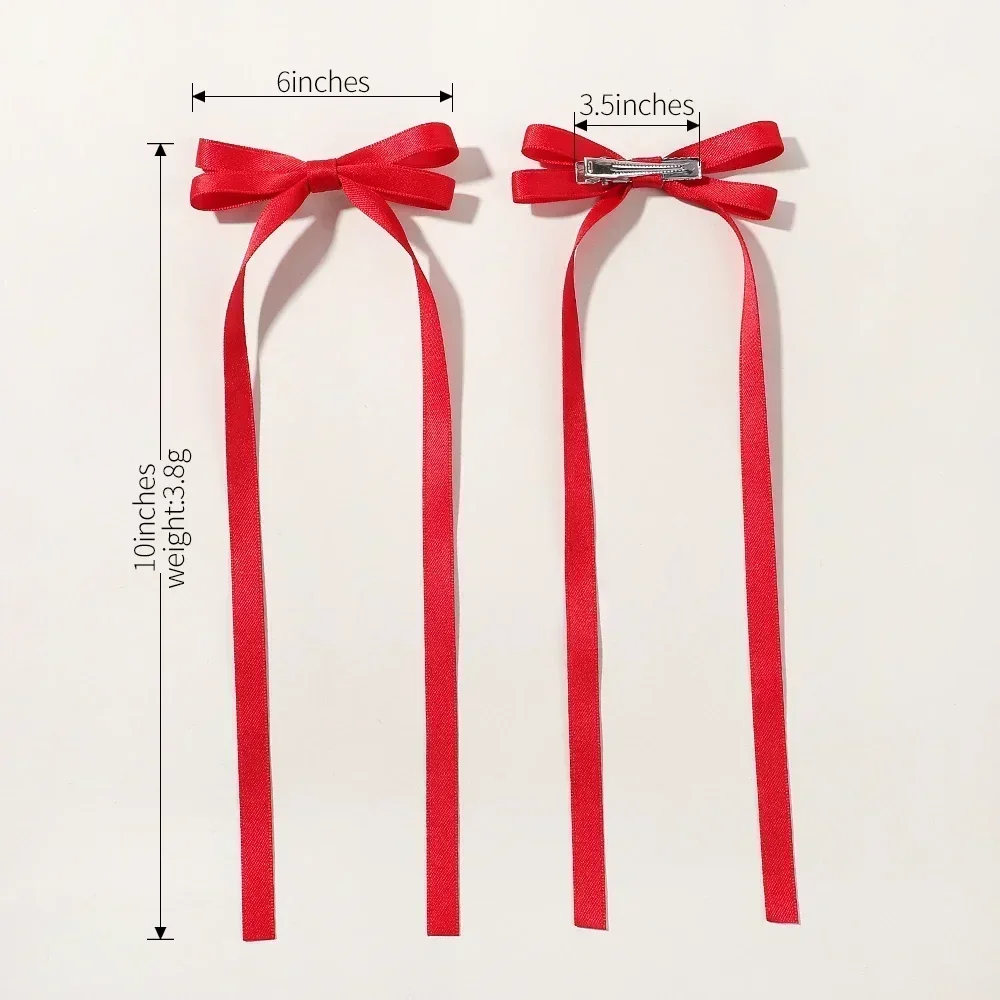 Ribbon Bow Hair Clip with Long Tassel 5