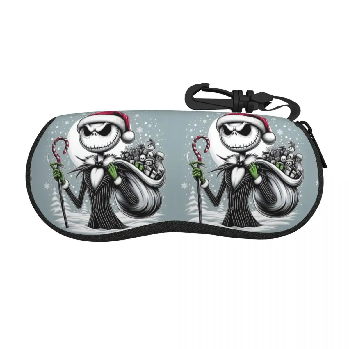 

Custom Jack Skellington Halloween-Nightmare Before Christmas Shell Eyeglasses Protector Cases Cool Sunglass Case Glasses Bag