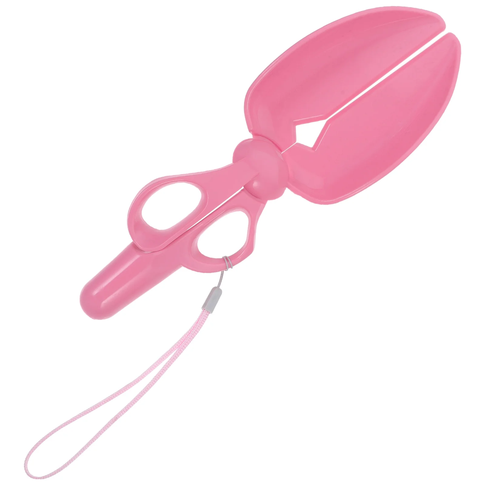

Pet Poop Collector Wear-resistant Scissor Style Pink ABS Handle Dog Waste Cleaner Handheld Poop Picker for Small