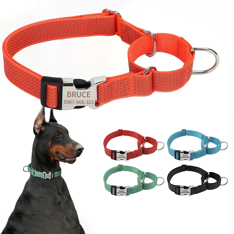 

Personalized Dog Collar Reflective Pet Tag Collar Custom Puppy Cat Nameplate ID Collars Engraved Dog Collar Personalized Collars