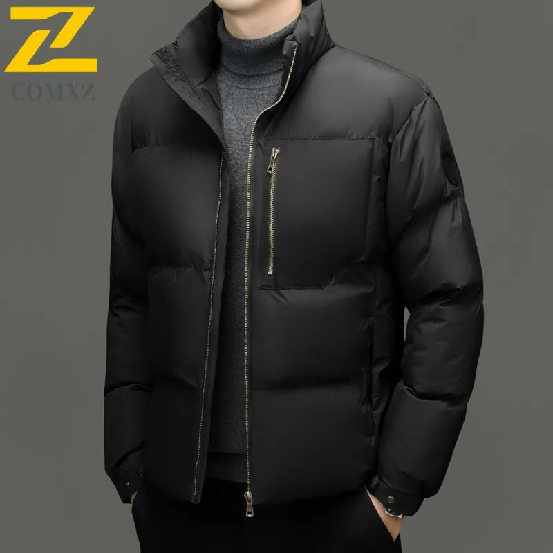 

COMXZ Men Bread Jacket Modern Warm Lightweight Windproof Camping Tripping Winter Padding 2025 Streetwear Glamorous Parker Coat